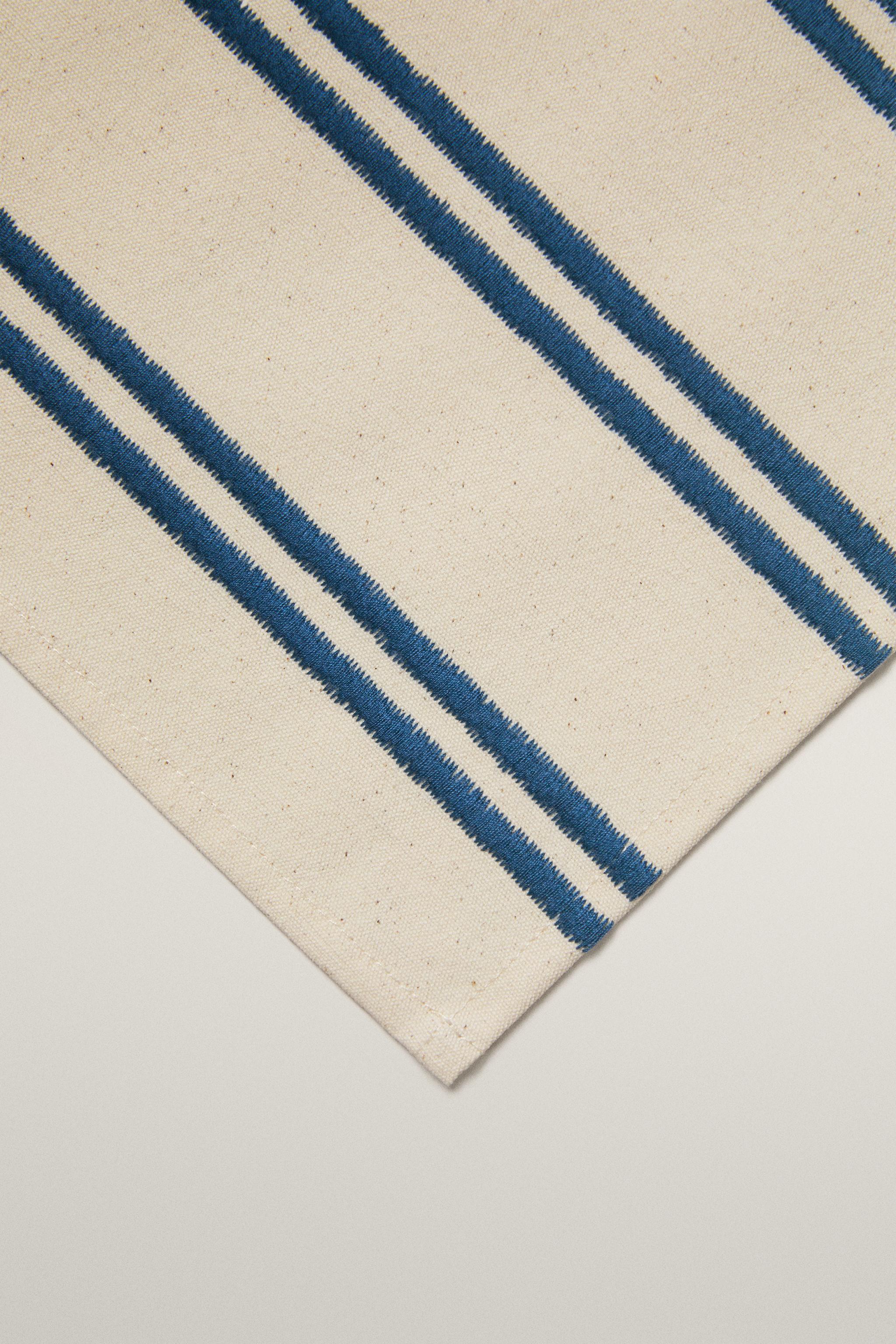 EMBROIDERED STRIPE PLACEMAT